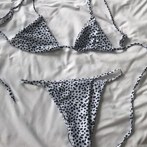 Dalmatian print bikini set